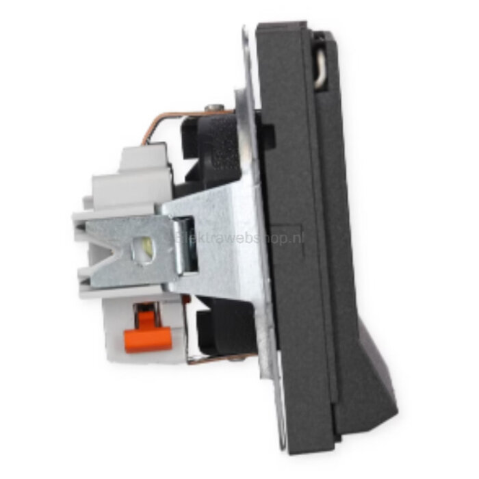 Gira Gira TX44 waterdicht 1V wandcontactdoos met randaarde klapdeksel Antraciet 045467