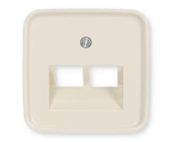Busch-Jaeger Busch-Jaeger afdekplaat 2xRJ45 / RJ11 wit (creme) 1803-02-212