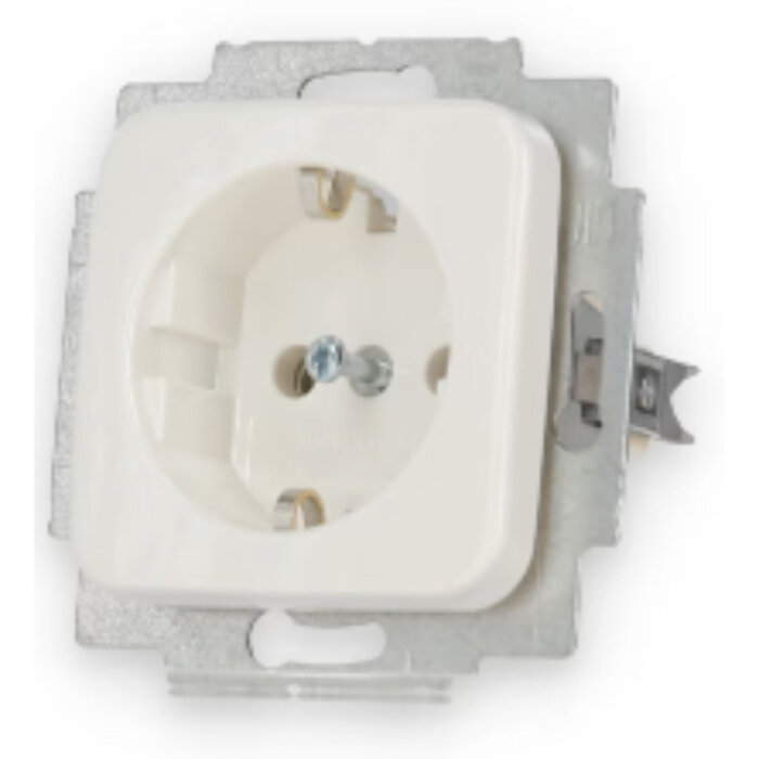 Busch-Jaeger Busch-Jaeger wandcontactdoos + randaarde 1V alpinwit (hagelwit) 20 EUC-214-503