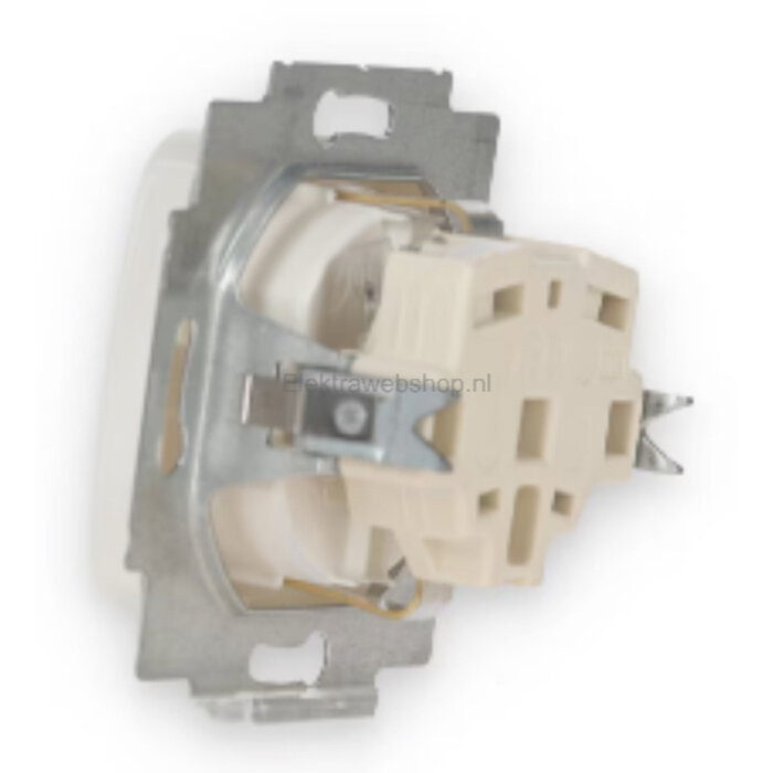 Busch-Jaeger Busch-Jaeger wandcontactdoos + randaarde 1V alpinwit (hagelwit) 20 EUC-214-503