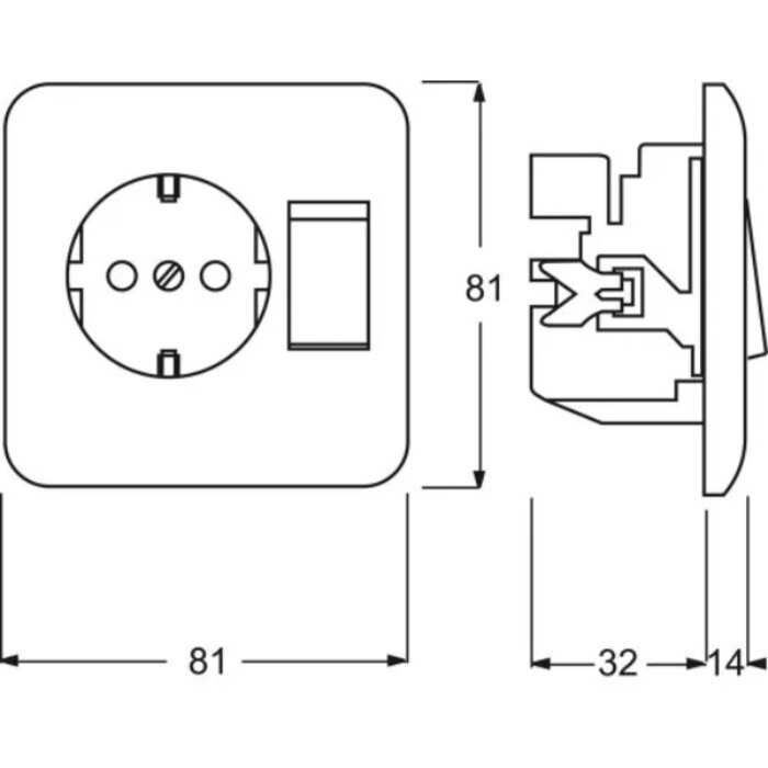 Busch-Jaeger Busch-Jaeger wandcontactdoos + randaarde + wissel alpinwit (hagelwit) 4310/6 EUJ-214