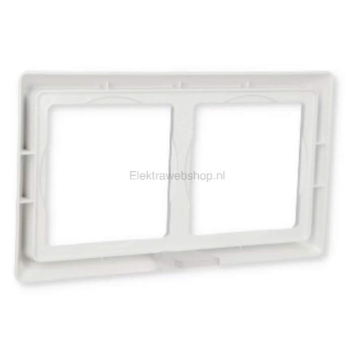 Busch-Jaeger Busch-Jaeger 2-voudig afdekraam voor wandcontactdoos spatwaterdicht alpinwit (hagelwit) 2102-34