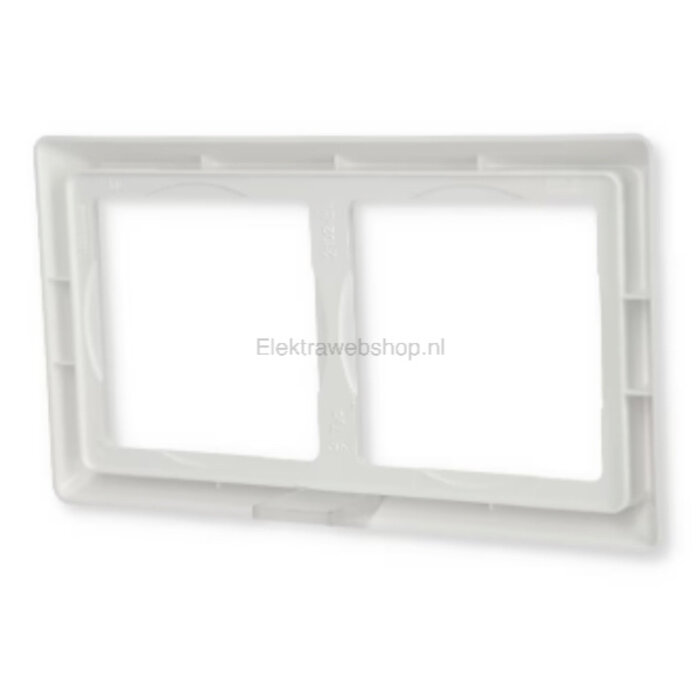 Busch-Jaeger Busch-Jaeger 2-voudig afdekraam voor wandcontactdoos spatwaterdicht alpinwit (hagelwit) 2102-34