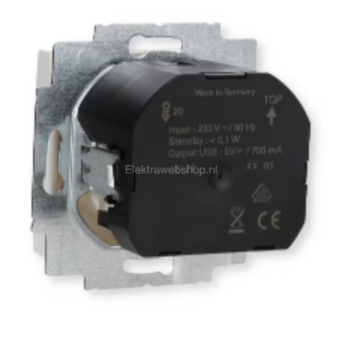 Busch-Jaeger Busch-Jaeger balance Wandcontactdoos kinderveilig + USB-Lader alpinwit (hagelwit) 20 EUCBUSB-914