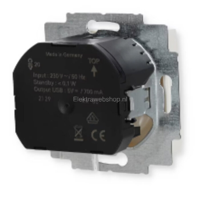 Busch-Jaeger Busch-Jaeger balance Wandcontactdoos kinderveilig + USB-Lader alpinwit (hagelwit) 20 EUCBUSB-914
