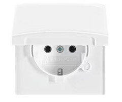 Busch-Jaeger Busch-Jaeger wandcontactdoos met randaarde inbouw spatwaterdicht alpinwit (hagelwit) 20EUGRK-34-101-503