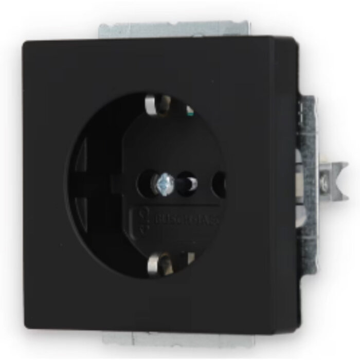 Busch-Jaeger Busch-Jaeger Future Linear 1V wandcontactdoos met randaarde MAT Zwart 20 EUC-885