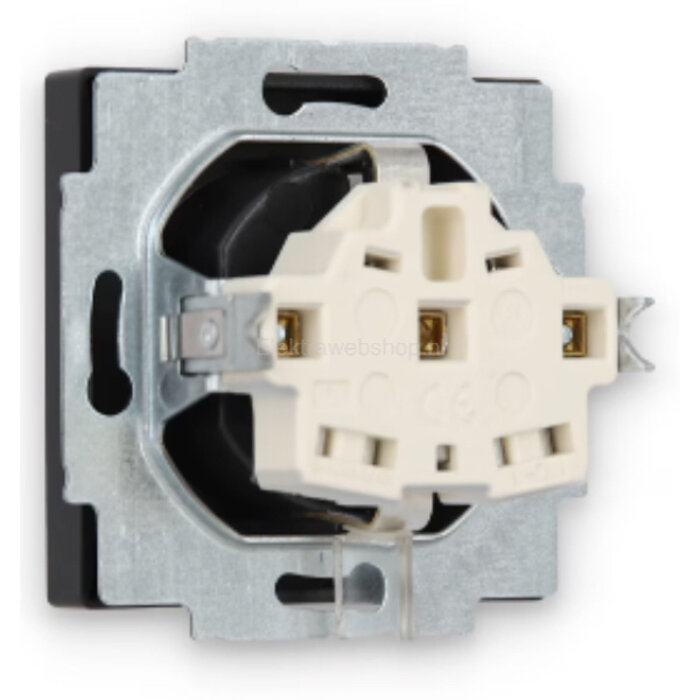 Busch-Jaeger Busch-Jaeger Future Linear 1V wandcontactdoos met randaarde MAT Zwart 20 EUC-885