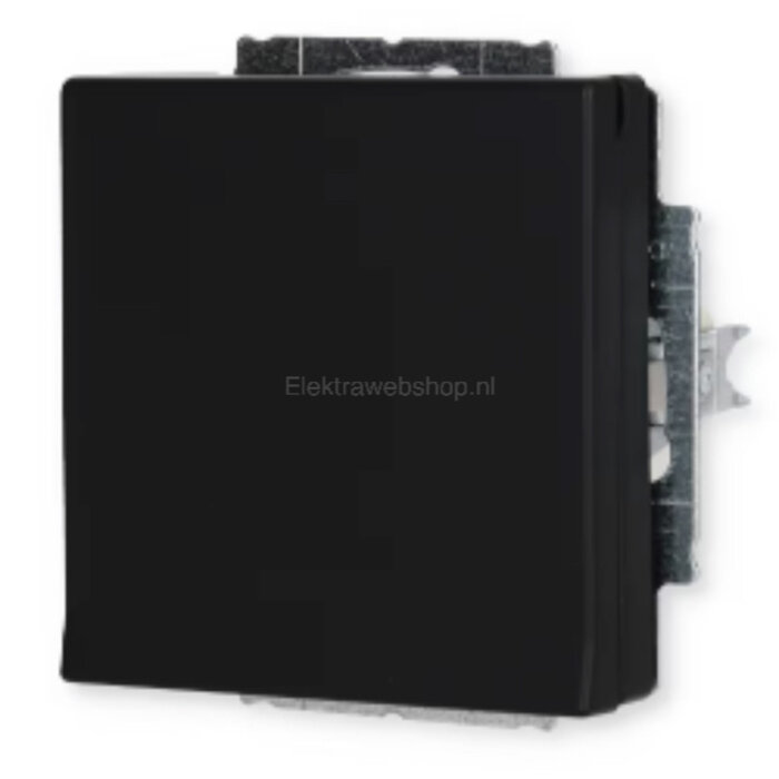 Busch-Jaeger Busch-Jaeger Wandcontactdoos met randaarde klapdeksel 1V Future Linear Zwart MAT 20 EUK-885