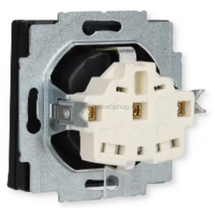 Busch-Jaeger Busch-Jaeger Wandcontactdoos met randaarde klapdeksel 1V Future Linear Zwart MAT 20 EUK-885