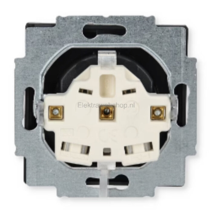 Busch-Jaeger Busch-Jaeger Wandcontactdoos met randaarde klapdeksel 1V Future Linear Zwart MAT 20 EUK-885