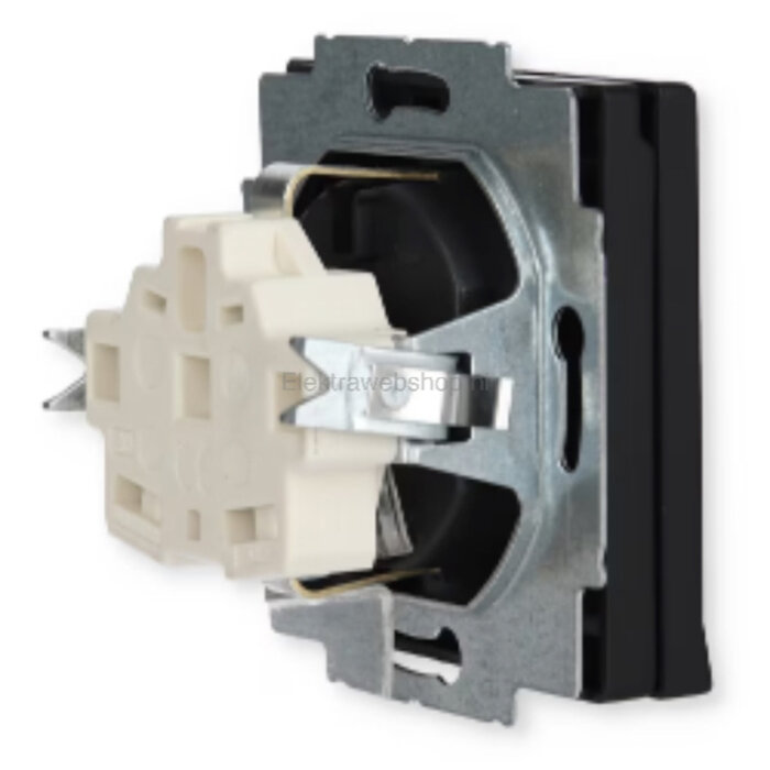 Busch-Jaeger Busch-Jaeger Wandcontactdoos met randaarde klapdeksel 1V Future Linear Zwart MAT 20 EUK-885