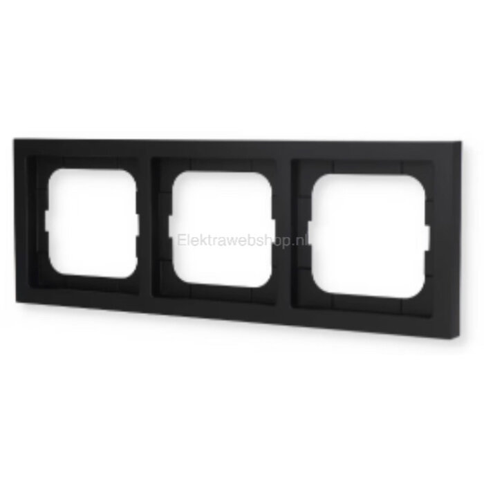 Busch-Jaeger Busch-Jaeger Future Linear 3-voudig afdekraam MAT Zwart 1723-885K