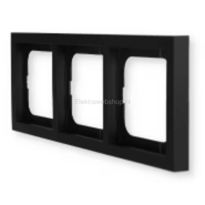 Busch-Jaeger Busch-Jaeger Future Linear 3-voudig afdekraam MAT Zwart 1723-885K