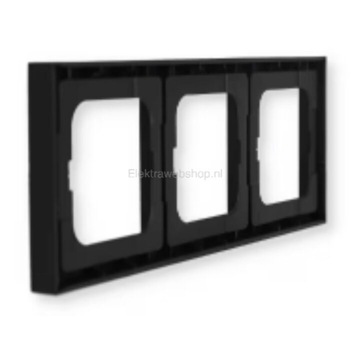 Busch-Jaeger Busch-Jaeger Future Linear 3-voudig afdekraam MAT Zwart 1723-885K