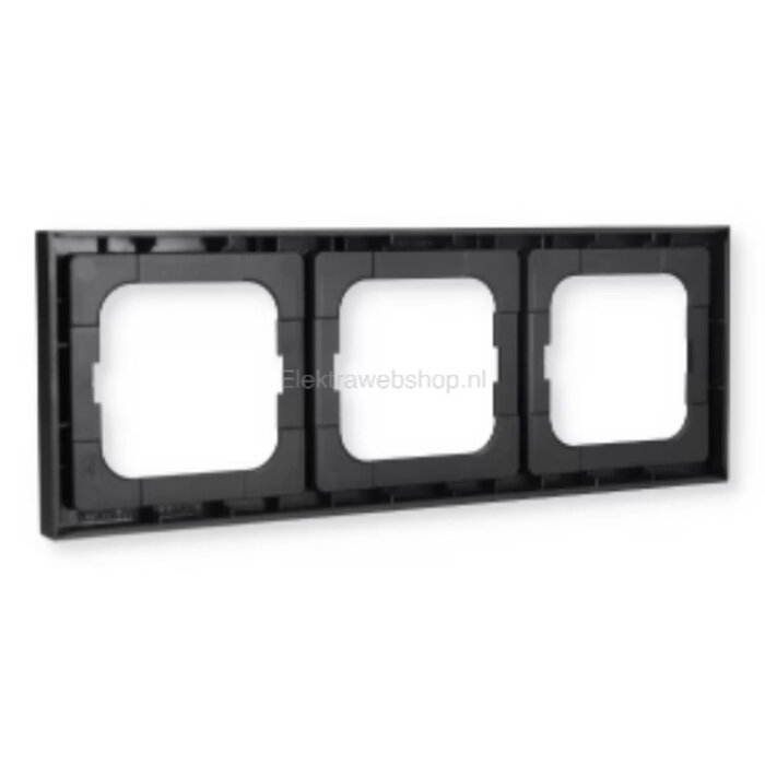 Busch-Jaeger Busch-Jaeger Future Linear 3-voudig afdekraam MAT Zwart 1723-885K