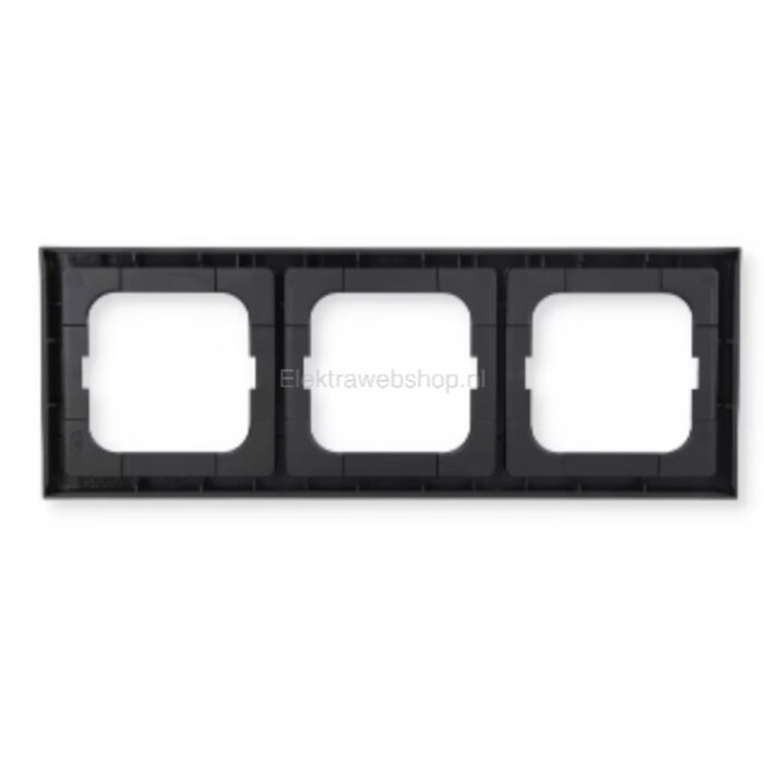 Busch-Jaeger Busch-Jaeger Future Linear 3-voudig afdekraam MAT Zwart 1723-885K