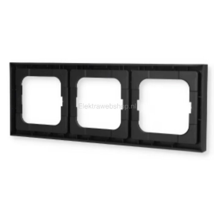 Busch-Jaeger Busch-Jaeger Future Linear 3-voudig afdekraam MAT Zwart 1723-885K