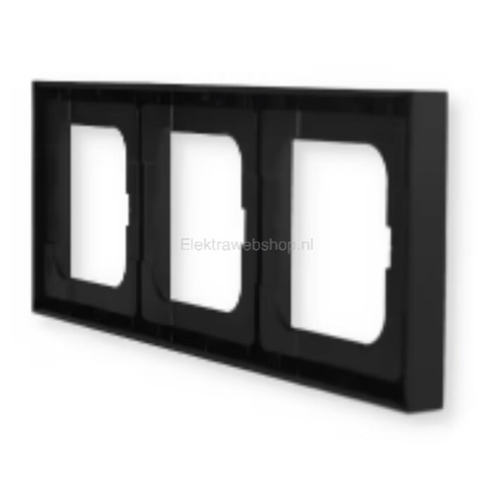 Busch-Jaeger Busch-Jaeger Future Linear 3-voudig afdekraam MAT Zwart 1723-885K