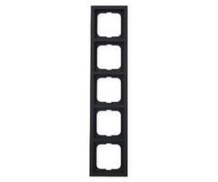 Busch-Jaeger Busch-Jaeger Future Linear 5-voudig afdekraam MAT Zwart 1725-885K