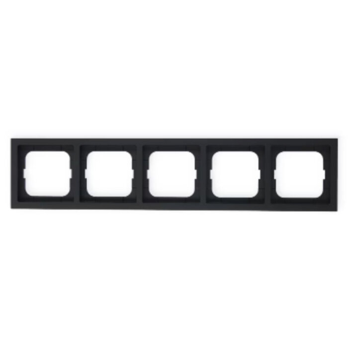 Busch-Jaeger Busch-Jaeger Future Linear 5-voudig afdekraam MAT Zwart 1725-885K
