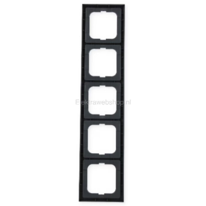 Busch-Jaeger Busch-Jaeger Future Linear 5-voudig afdekraam MAT Zwart 1725-885K