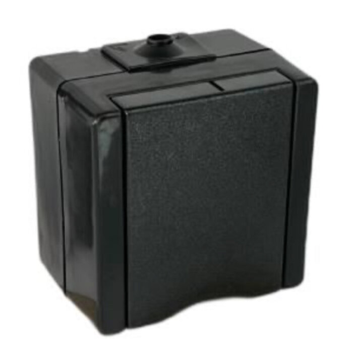 Kopp Kopp stopcontact 1-voudig met randaarde met klapdeksel IP44 - ProAQA zwart - 947405009