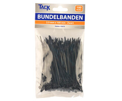Tack Bundelbandjes 2,5 x 100mm 100st zwart