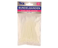 Tack Tack Bundelbandje 2,5 x 100mm 100st transparant