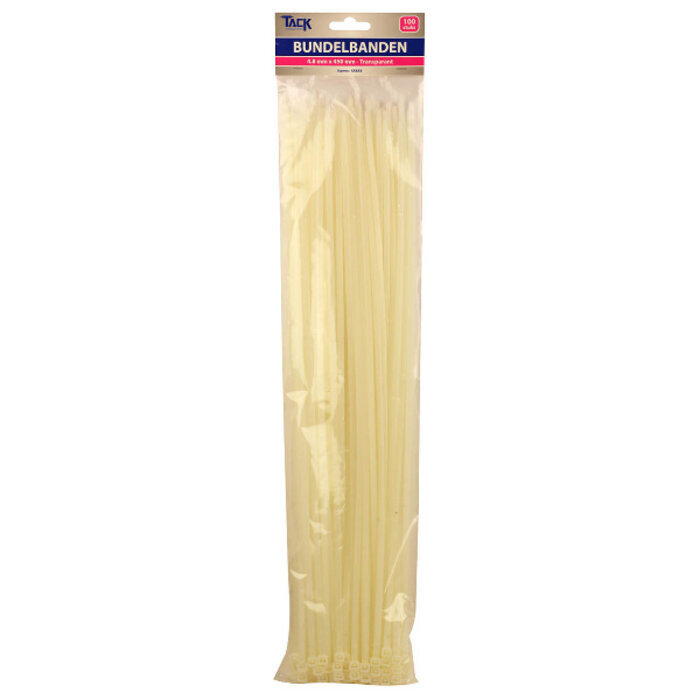 Tack Tack Bundelbandje 4,8 x 450mm 100st transparant