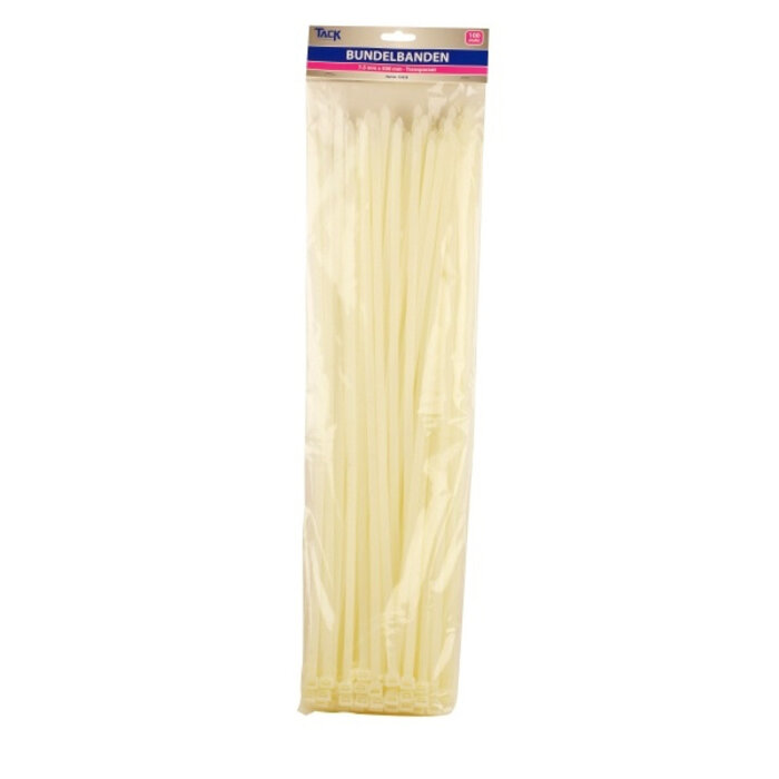 Tack Tack Bundelbandje 7,5 x 500mm 100st transparant