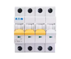 Eaton Eaton Installatieautomaat B karakteristiek 25a 4P 3 beveiligd incl nul - 242994