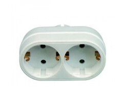VB Extend VB Extend Stopcontact splitter 2 voudig wit horizontaal met randaarde