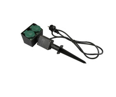 VB Extend VB Extend Dubbele Tuincontactdoos Op Spie - 1.5 Meter Snoer