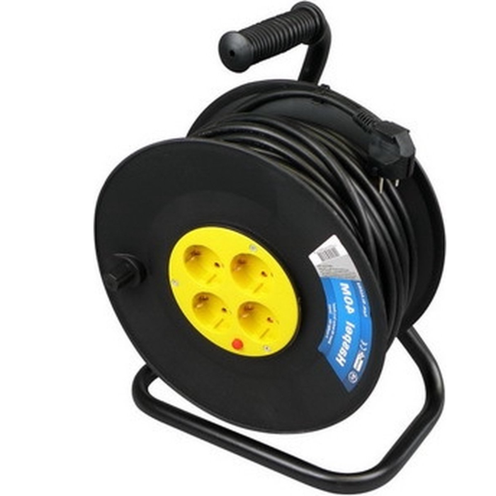 VB Extend VB Extend Haspel 40 meter 4v 3x1,5mm² + ra  geel