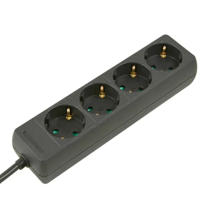 VB Extend Tafelcontactdoos 4 voudig zwart 1.5 meter RA 2500W