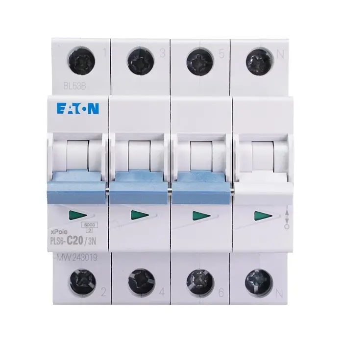 Eaton Eaton installatieautomaat C karakteristiek 16a 4P 3 beveiligd incl nul - 243019