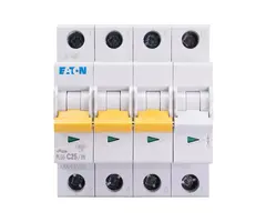 Eaton Eaton installatieautomaat C karakteristiek 25a 4P 3 beveiligd incl nul - 243020