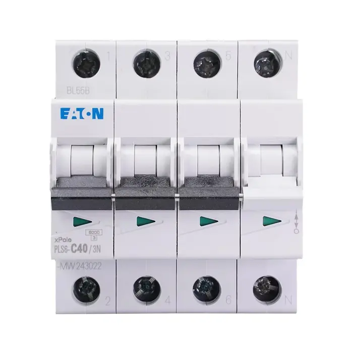 Eaton Eaton installatieautomaat C karakteristiek 40a 4P 3 beveiligd incl nul - 243022