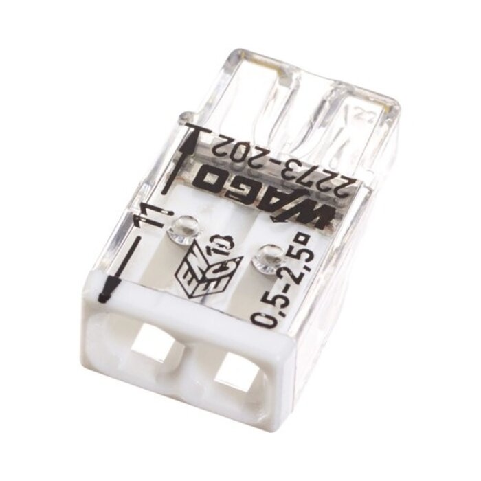 Wago Lasklem 2 polig wit transparant 2273-202 (100 stuks)