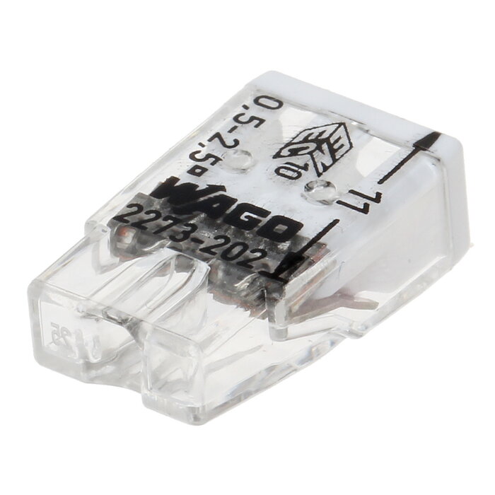 Wago Lasklem 2 polig wit transparant 2273-202 (100 stuks)