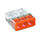 Lasklem 3 polig oranje transparant (10 stuks) 2273-203