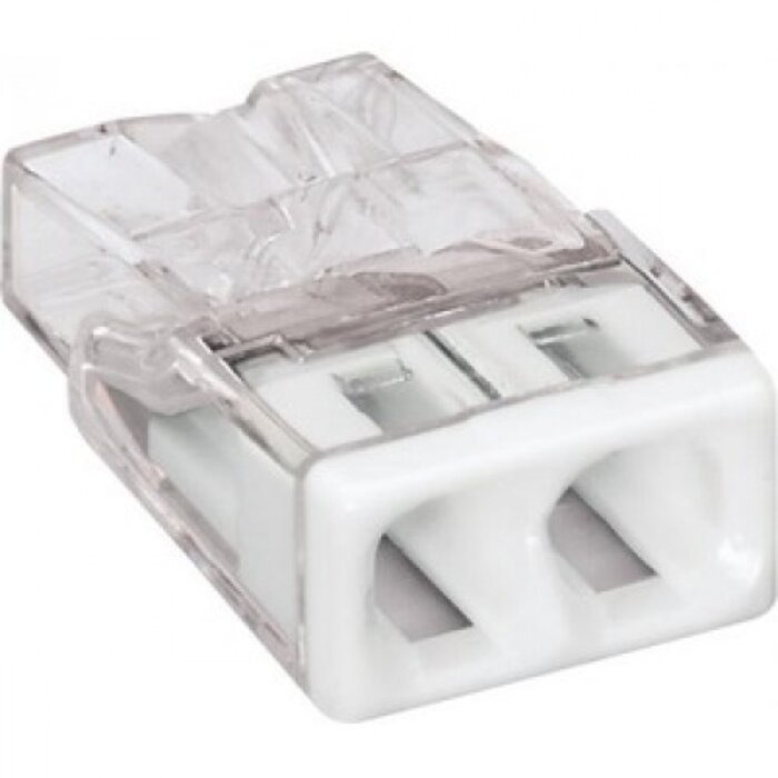 Wago Lasklem 2 polig wit transparant 2273-202 (10 stuks)