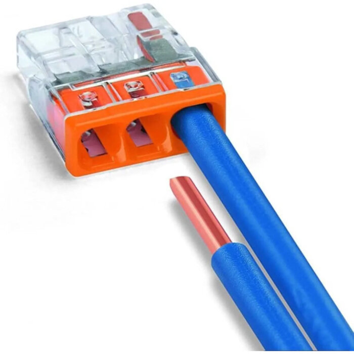 Wago Wago Lasklem 3 polig oranje transparant (100 stuks) 2273-203