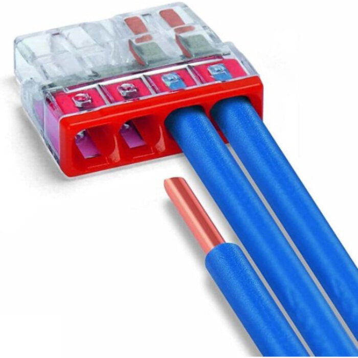 Wago Wago Lasklem 4 polig transparant rood 2273-204 (100 stuks)