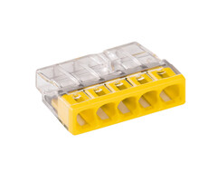 Wago Wago Lasklem 5 polig transparant geel 2273-205 (100 stuks)