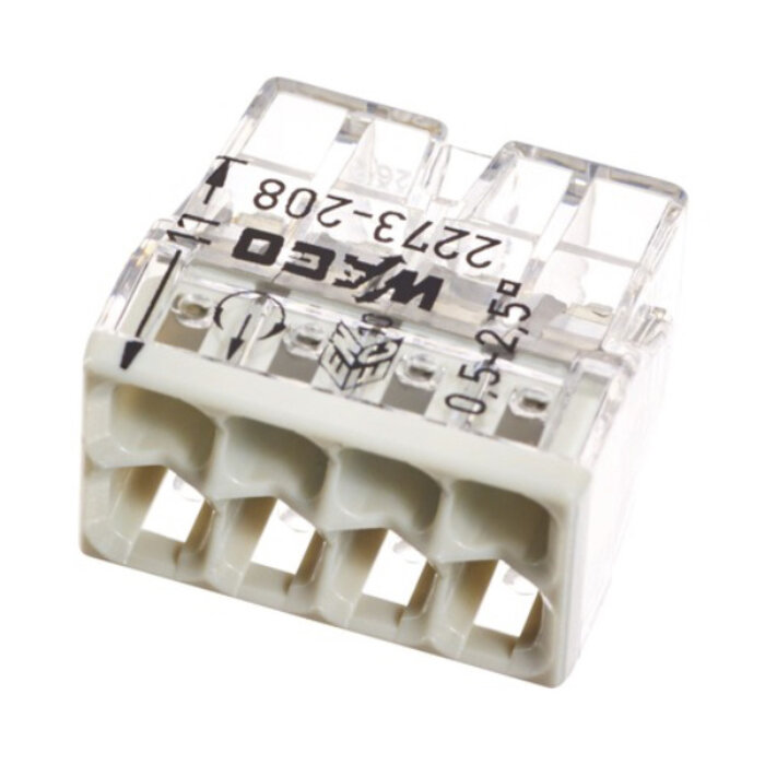 Wago Wago Lasklem 8 polig transparant grijs 2273-208 ( 50 stuks)