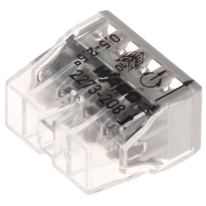 Wago Wago Lasklem 8 polig transparant grijs 2273-208 ( 50 stuks)