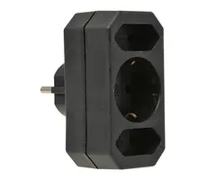 VB Extend VB Extend Verloopstekker 2x Euro + 1x RA Zwart verticaal