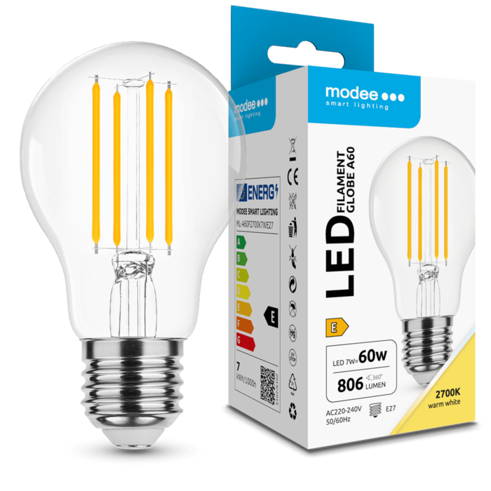 Modee Modee LED Filament Lamp E27 7W 2700K 827 806 lumen